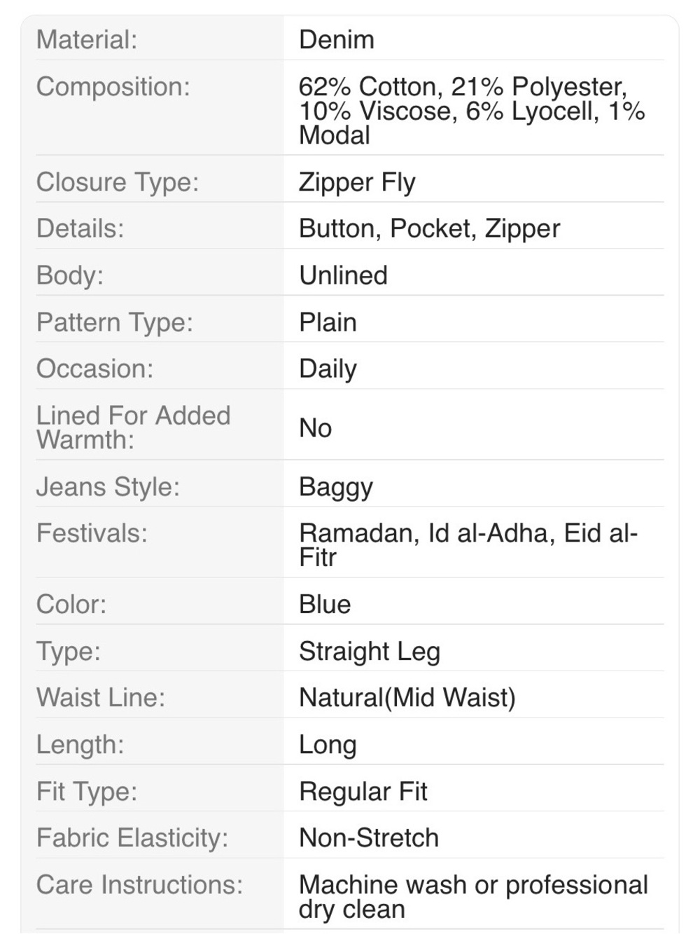 Classic High-Waist Blue Women’s Jeans - Relaxed Fit - Picture 6 of 7